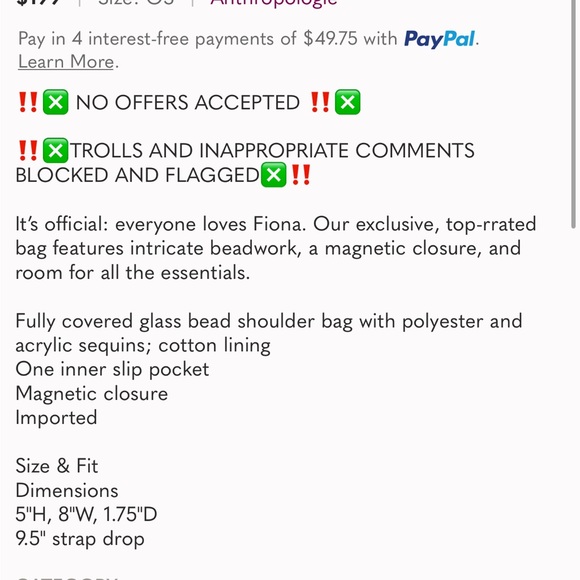 Anthropologie beaded bag/ clutch/ shoulder bag - Picture 10 of 10